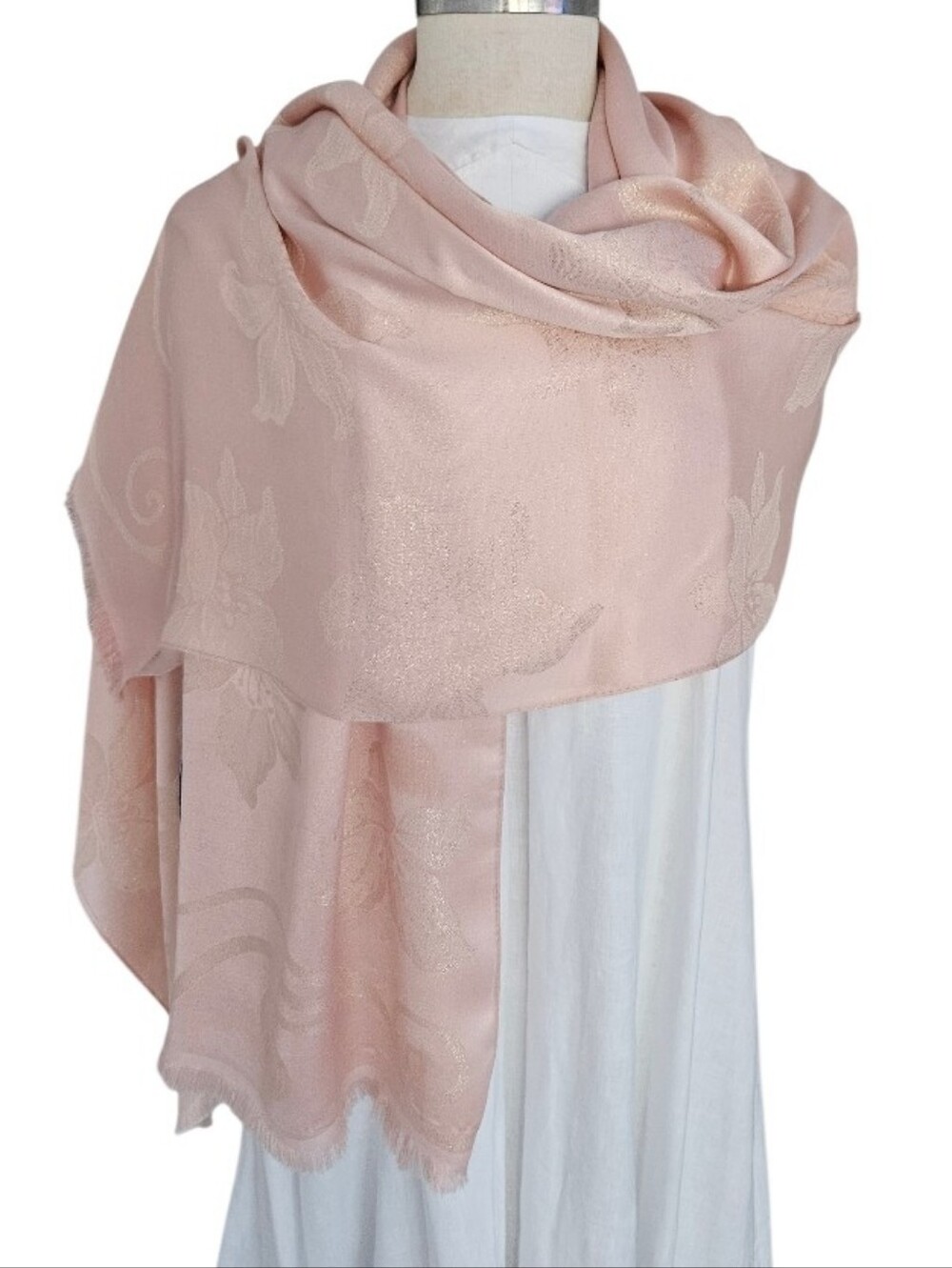 NWT Marcus Adler Peach Shawl  Wrap